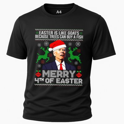 Merry 4th Of Easter Funny Christmas Ugly Sweater Performance Shirt
