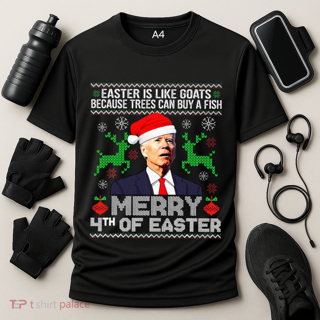 Merry 4th Of Easter Funny Christmas Ugly Sweater Performance Shirt