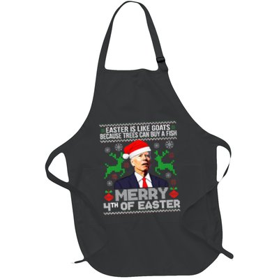 Merry 4th Of Easter Funny Christmas Ugly Sweater Apron