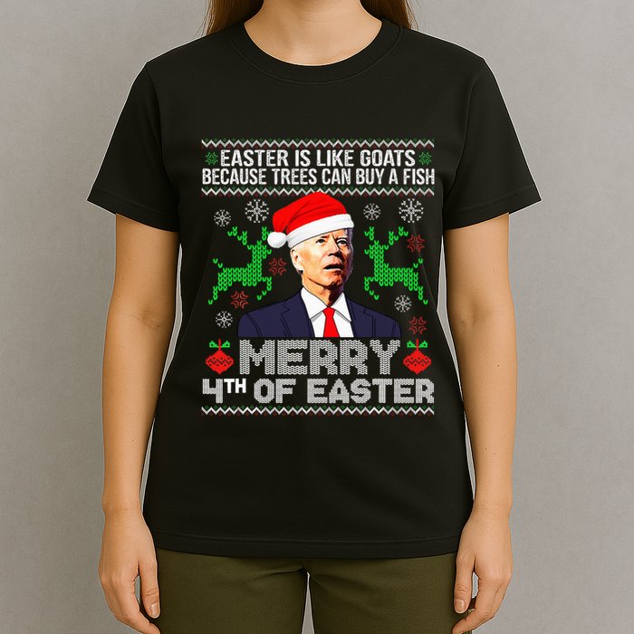 Merry 4th Of Easter Funny Christmas Ugly Sweater T-Shirt