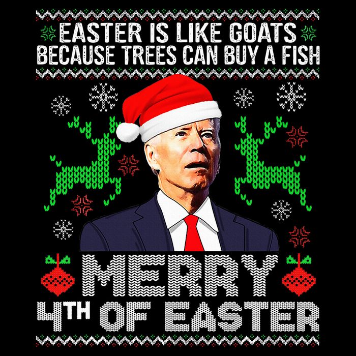 Merry 4th Of Easter Funny Christmas Ugly Sweater Bucket Hat
