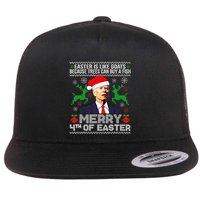 Merry 4th Of Easter Funny Christmas Ugly Sweater Flatbill Hat