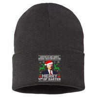 Merry 4th Of Easter Funny Christmas Ugly Sweater Sustainable Knit Beanie