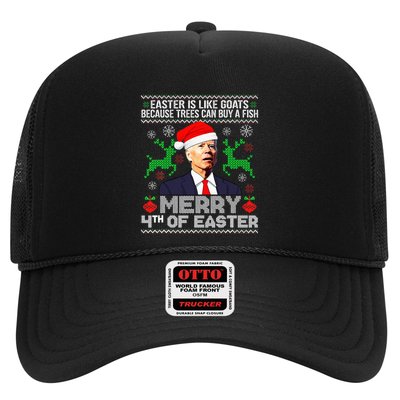 Merry 4th Of Easter Funny Christmas Ugly Sweater Trucker Hat