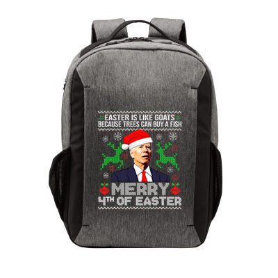 Merry 4th Of Easter Funny Christmas Ugly Sweater Vector Backpack