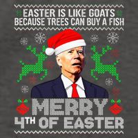 Merry 4th Of Easter Funny Christmas Ugly Sweater Vector Backpack