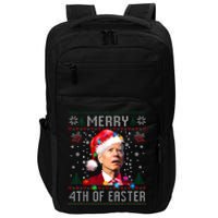 Merry 4th Of Easter Funny Joe Biden Christmas Ugly Sweater Impact Tech Backpack