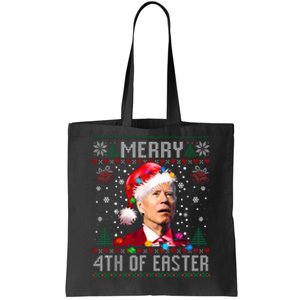 Merry 4th Of Easter Funny Joe Biden Christmas Ugly Sweater Tote Bag