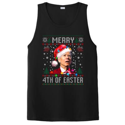 Merry 4th Of Easter Funny Joe Biden Christmas Ugly Sweater PosiCharge Competitor Tank