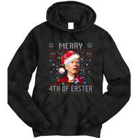 Merry 4th Of Easter Funny Joe Biden Christmas Ugly Sweater Tie Dye Hoodie