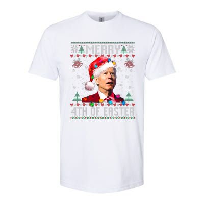 Merry 4th Of Easter Funny Joe Biden Christmas Ugly Sweater Softstyle CVC T-Shirt