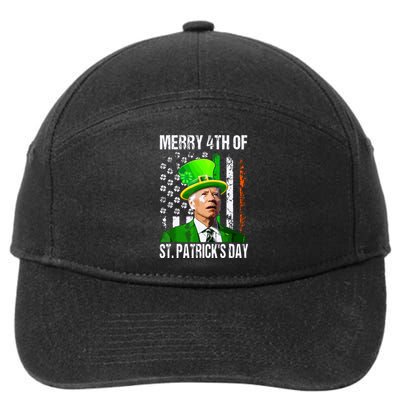 Merry 4th Of St Patricks Day Funny Joe Biden Leprechaun Hat 7-Panel Snapback Hat