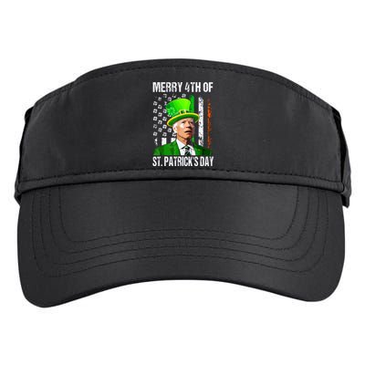 Merry 4th Of St Patricks Day Funny Joe Biden Leprechaun Hat Adult Drive Performance Visor