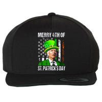 Merry 4th Of St Patricks Day Funny Joe Biden Leprechaun Hat Wool Snapback Cap