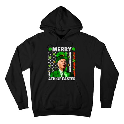 Merry 4th Of St Patricks Day Joe Biden Leprechaun Hat Clover Hoodie