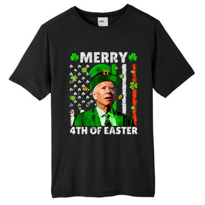 Merry 4th Of St Patricks Day Joe Biden Leprechaun Hat Clover Tall Fusion ChromaSoft Performance T-Shirt