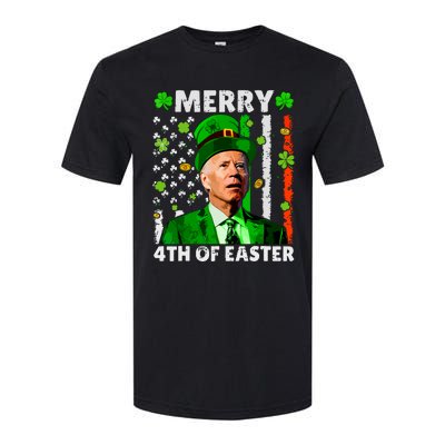 Merry 4th Of St Patricks Day Joe Biden Leprechaun Hat Clover Softstyle CVC T-Shirt