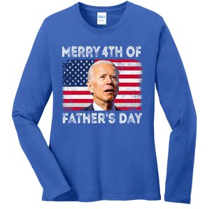 Merry 4th Of July Shirts Fathers Day 4th Of July Ladies Long Sleeve Shirt