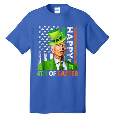 Merry 4th Of St Patricks Day Joe Biden Leprechaun Hat Clover Gift Tall T-Shirt