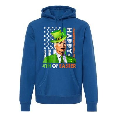 Merry 4th Of St Patricks Day Joe Biden Leprechaun Hat Clover Gift Premium Hoodie