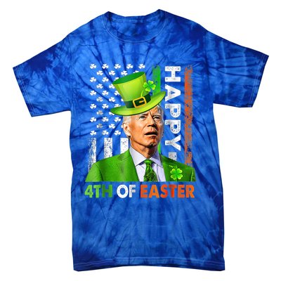 Merry 4th Of St Patricks Day Joe Biden Leprechaun Hat Clover Gift Tie-Dye T-Shirt