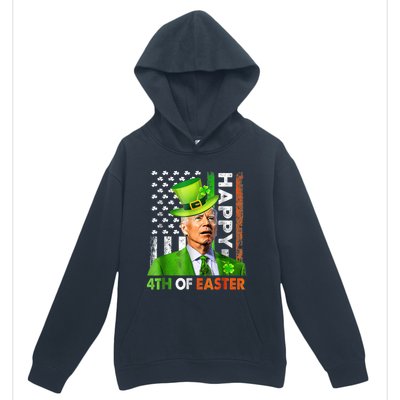 Merry 4th Of St Patricks Day Joe Biden Leprechaun Hat Clover Gift Urban Pullover Hoodie