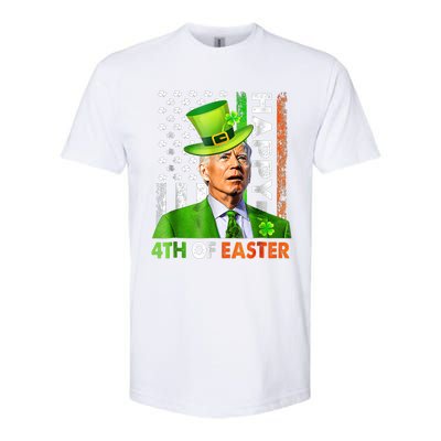 Merry 4th Of St Patricks Day Joe Biden Leprechaun Hat Clover Gift Softstyle CVC T-Shirt