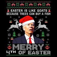 Merry 4th Of Easter Funny Biden Ugly Christmas Sweater  Mousepad