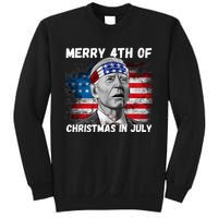 Merry 4th Of Christmas In July Funny Biden Sweatshirt