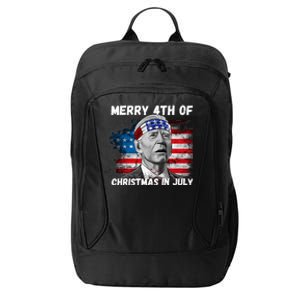 Merry 4th Of Christmas In July Funny Biden City Backpack