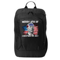 Merry 4th Of Christmas In July Funny Biden City Backpack