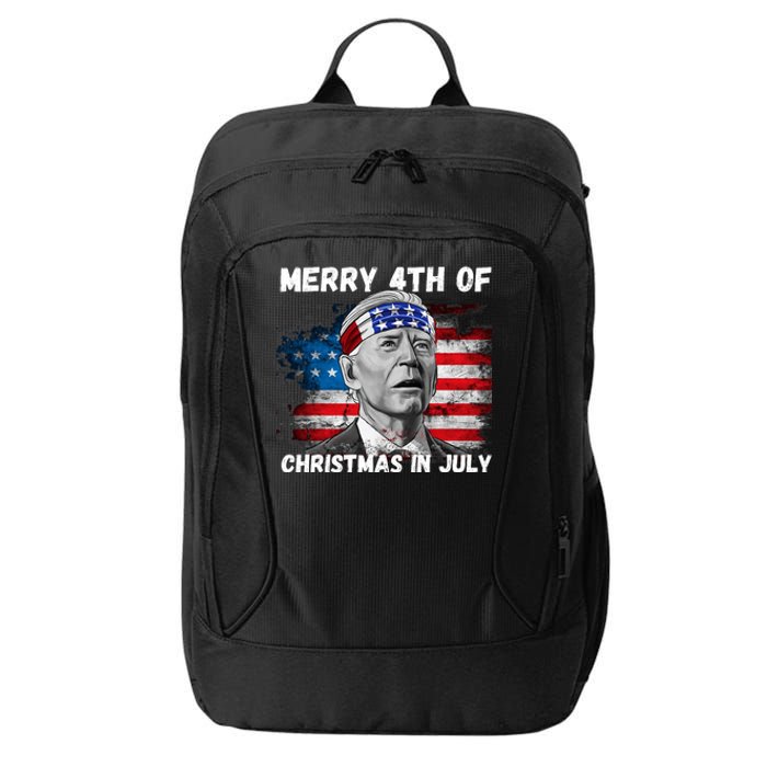 Merry 4th Of Christmas In July Funny Biden City Backpack