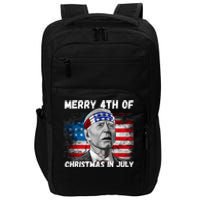 Merry 4th Of Christmas In July Funny Biden Impact Tech Backpack