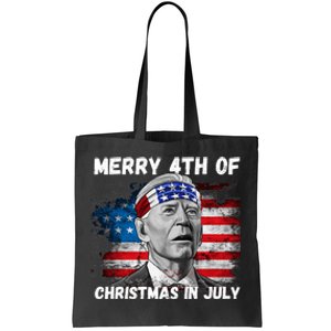 Merry 4th Of Christmas In July Funny Biden Tote Bag