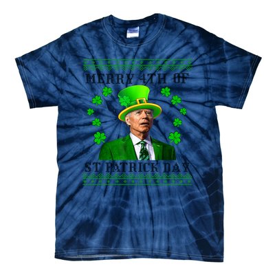 Merry 4th Of St Patrick's Day Funny Joe Biden Gift Tie-Dye T-Shirt