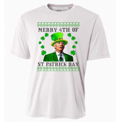 Merry 4th Of St Patrick's Day Funny Joe Biden Gift Cooling Performance Crew T-Shirt