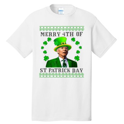 Merry 4th Of St Patrick's Day Funny Joe Biden Gift Tall T-Shirt