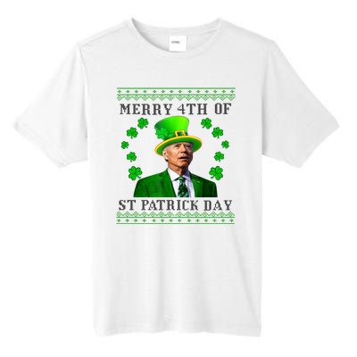 Merry 4th Of St Patrick's Day Funny Joe Biden Gift Tall Fusion ChromaSoft Performance T-Shirt