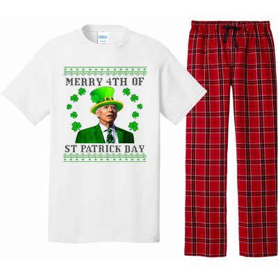 Merry 4th Of St Patrick's Day Funny Joe Biden Gift Pajama Set