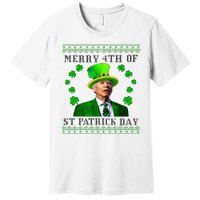 Merry 4th Of St Patrick's Day Funny Joe Biden Gift Premium T-Shirt