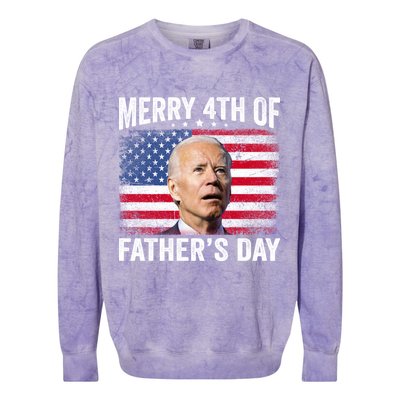Merry 4th Of July Shirts Fathers Day 4th Of July Colorblast Crewneck Sweatshirt