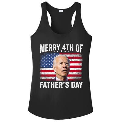 Merry 4th Of July Shirts Fathers Day 4th Of July Ladies PosiCharge Competitor Racerback Tank