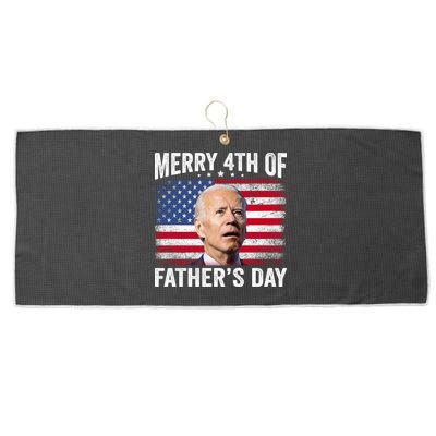 Merry 4th Of July Shirts Fathers Day 4th Of July Large Microfiber Waffle Golf Towel