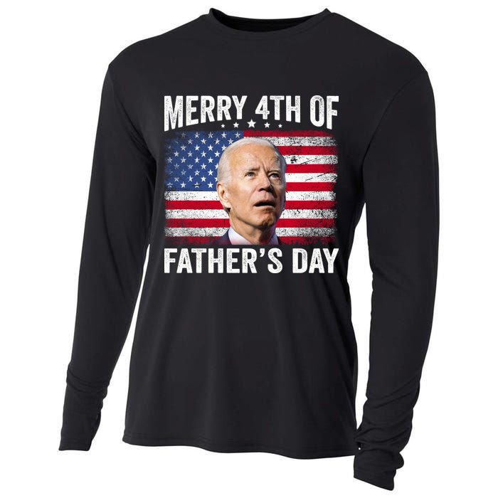 Merry 4th Of July Shirts Fathers Day 4th Of July Cooling Performance Long Sleeve Crew