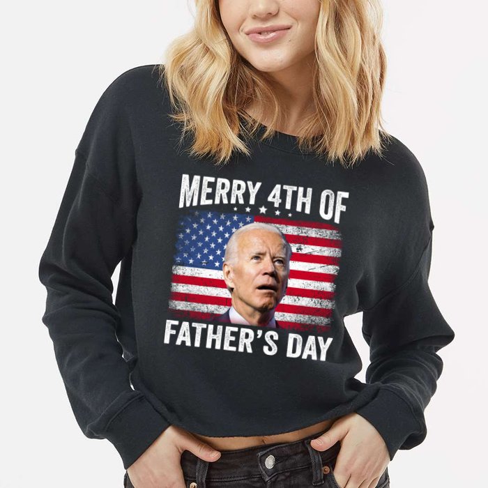 Merry 4th Of July Shirts Fathers Day 4th Of July Cropped Pullover Crew