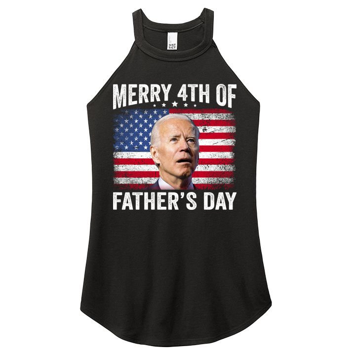 Merry 4th Of July Shirts Fathers Day 4th Of July Women's Perfect Tri Rocker Tank