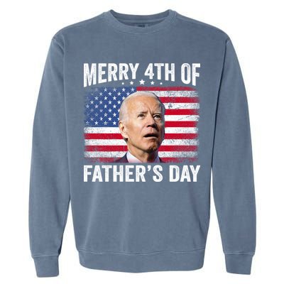Merry 4th Of July Shirts Fathers Day 4th Of July Garment-Dyed Sweatshirt