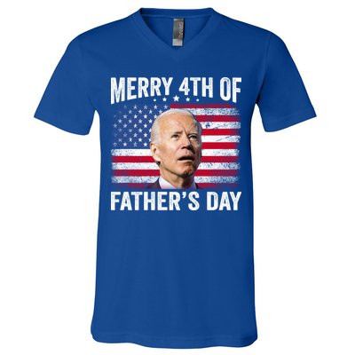 Merry 4th Of July Shirts Fathers Day 4th Of July V-Neck T-Shirt