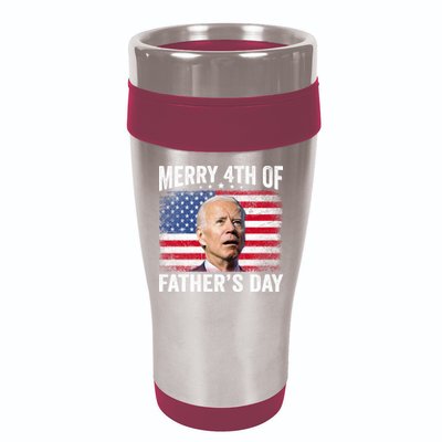 Merry 4th Of July Shirts Fathers Day 4th Of July 16oz Travel Tumbler