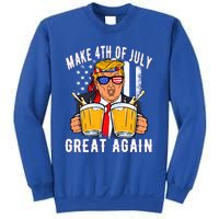 Make 4th Of July Great Again Funny Trump Beer Patriotic Great Gift Sweatshirt